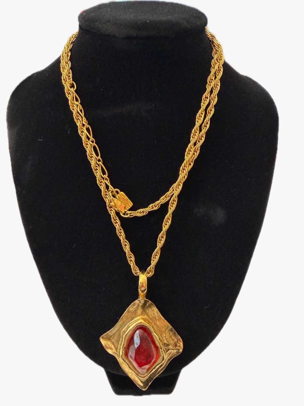 Vintage YSL Robert Goossens Gripoix Necklace Pendant